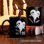 Personalised Halloween Ghost You My Boo Mug