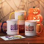 Need Coffee to Focus Taza de café calabaza personalizada para Halloween