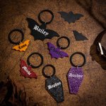 Set de 2 badges d'identification gothiques personnalisés pour chiens pour Halloween
