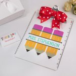 Ensemble de 2 porte-crayons personnalisés pour enseignants.