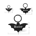 Set de 2 badges d'identification gothiques personnalisés pour chiens pour Halloween