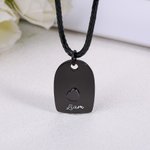 Collier de Couple Personnalisé avec Texte en Forme de Coeur Cadeau de St Valentin pour Couple 2 Pcs