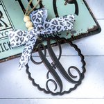 Beaded Custom Monogram Car Mirror Charm Gift for Her
