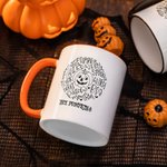 Mug en Céramique 295 ml Personnalisé avec Texte Design de Cartoon Citrouille Chapeau Pointu de Sorcière Cadeau Halloween pour Enfant