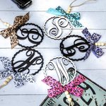 Beaded Custom Monogram Car Mirror Charm Gift for Her