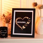 Heart Leopard Pattern Butterflies Personalized Picture Frame