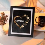 Heart Leopard Pattern Butterflies Personalized Picture Frame