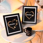 Heart Leopard Pattern Butterflies Personalized Picture Frame