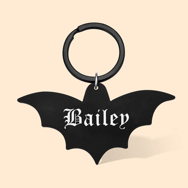 Personalized Acrylic Gothic Pet Dog ID Name Tag Pet Halloween Costume Set of 2