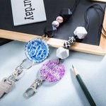 Disque pailleté personnalisé avec cordon perlé Cadeau