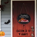 Custom Halloween Decor Front Door Pumpkin Wood Sign