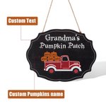 Custom Halloween Decor Front Door Pumpkin Wood Sign