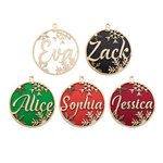 Personalisiertes Hölzernes Namensschild-Ornament für Weihnachtsstrumpf Weihnachtsbaum Kugel Anhänger Weihnachtsgeschenk für Familie Freunde