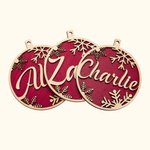 Personalisiertes Hölzernes Namensschild-Ornament für Weihnachtsstrumpf Weihnachtsbaum Kugel Anhänger Weihnachtsgeschenk für Familie Freunde