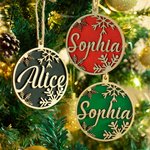 Personalisiertes Hölzernes Namensschild-Ornament für Weihnachtsstrumpf Weihnachtsbaum Kugel Anhänger Weihnachtsgeschenk für Familie Freunde