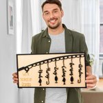 Personalised We're Hooked On Grandpa Wood Fishing Decorative Painting with 1-6 Names and Engraved Text Home Decor Father's Day Gift for Fishing Lover