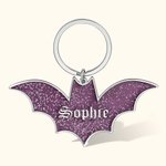 Personalised Gothic Glitter Bat Pet Dog ID Name Tag Pet Halloween Costume Gift for Pet Owners Lovers