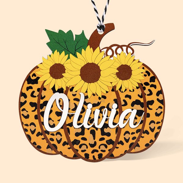 Halloween Leopard Bag Tags with Name & Monogram