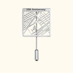 Personalised Coordinate Map Anniversary Brooch for Her