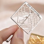 Personalised Coordinate Map Anniversary Brooch for Her