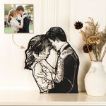 Décoration Enseigne d'Art Portrait Noir Personnalisé pour Maison Bureau Magasin