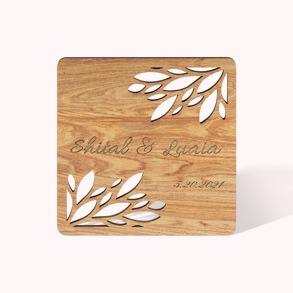 Personalisierte hölzerne Party Guest Favor Untersetzer 10pc