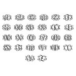Gepersonaliseerde Zirkoon Gegraveerde Klassieke Monogram Signet Ring met 3 Initialen Verjaardagscadeau voor Vrouwen
