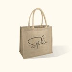 Bolsa de Yute Personalizada con Nombre o Letra Fiesta de Bodas Regalo de Ducha de Novia para Amigas de la Novia