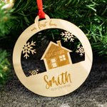 Personalisierte Einweihungsgeschenk Holz Weihnachtsschmuck Unser erstes Weihnachten in unserem neuen Haus