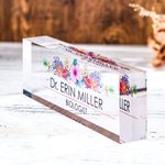 Personalizzato 3D tavolo floreale targhetta decorazione ufficio