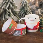 Personalised Santa Claus Snowman Gingerbread Man 12oz Christmas Mug & Mug Sleeve Set with Name Christmas Gift for Family Friends