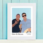Personalized Faceless Portrait Illustration Home Decor Anniversary Gift