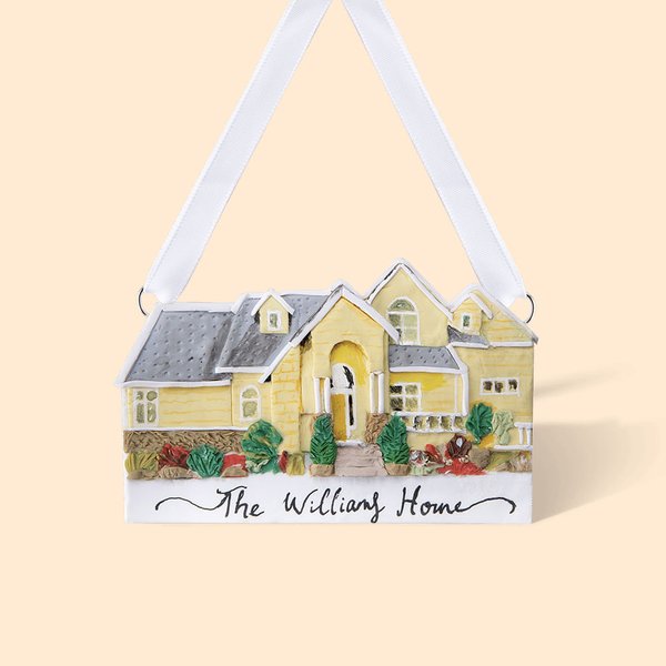 Personalized Handmade 3D Family House Portrait Model Ornament Home Decor with Text Christmas Housewarming Gift for Family Friend