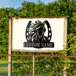 Signe cheval personnalisé Décoration murale cheval en métal