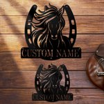 Signe cheval personnalisé Décoration murale cheval en métal
