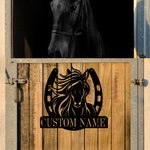 Signe cheval personnalisé Décoration murale cheval en métal