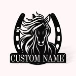 Signe cheval personnalisé Décoration murale cheval en métal