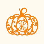 Panneau Décoratif de Citrouille Personnalisé avec Initiale en Monogramme Décoration en Métal Cadeau Halloween Emménagement pour Famille