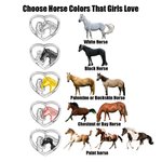 Personalized Heart Horse Keychain Key Decoration with Name Memorial Birthday Gifts for Farmer Horse Lovers