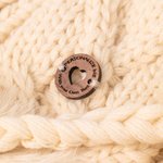 Etiquetas personalizadas para ropa Knitting Projects Walnut Tags with Heart Cut-Out Gift for Mother Grandma Knitting Crocheting Lovers