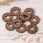 Etiquetas personalizadas para ropa Knitting Projects Walnut Tags with Heart Cut-Out Gift for Mother Grandma Knitting Crocheting Lovers