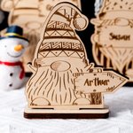 Personalisierte Holz Gonk Gnome Weihnachtsdekoration