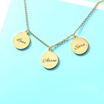 Triple Discs Name Necklace | Callie