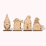 Personalisierte Holz Gonk Gnome Weihnachtsdekoration
