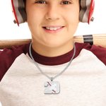 Collier Prénom Gravure Personnalisée Breloque Forme Numéro Style Baseball Cadeau Anniversaire pour Amateur de Sport