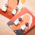 Personalized Cute Ghost Small Dangle Earrings