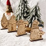 Personalisierte Holz Gonk Gnome Weihnachtsdekoration
