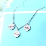 Triple Discs Name Necklace | Callie