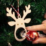 Personalisierte Rentier Weihnachtsbaum Ornamente Baumschmuck Satz von 4 Stücken