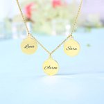 Triple Discs Name Necklace | Callie